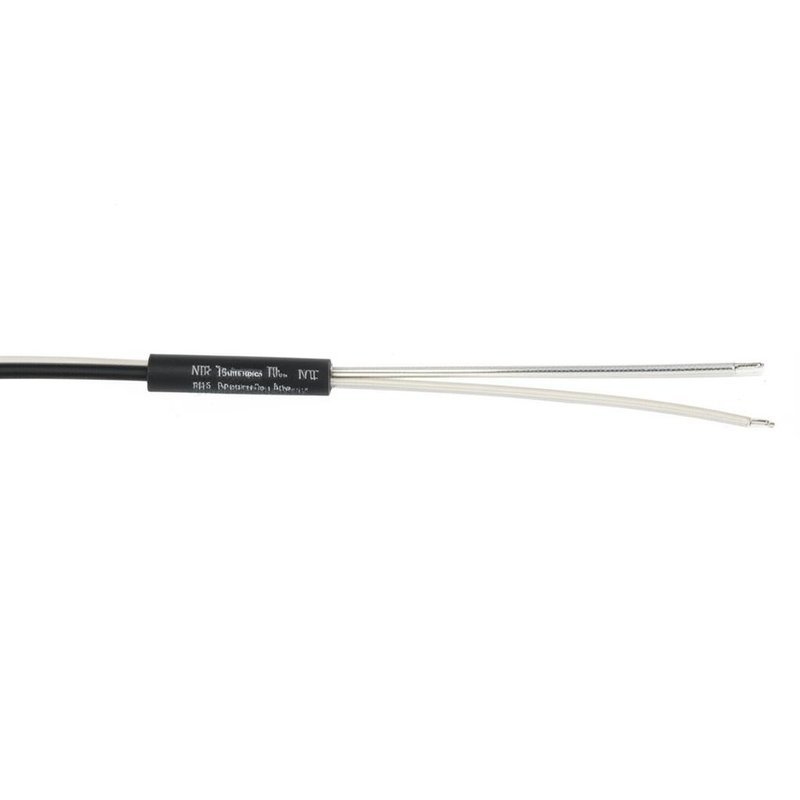 Sensor de temperatura NTC con tolerancia B del 1% con longitud de cable de 30 mm y límite de sobrecarga de 150% F.S.